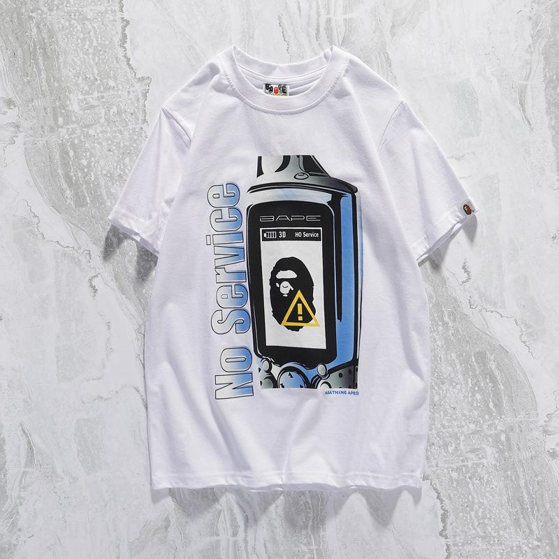 Shark Print T Shirt Summer Casual Cartoon Anime Pullover Short Sleeve Round Neck T-shirt