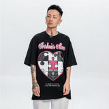 Men's T Shirt Summer Casual Tops Printed Short Sleeve T-shirt Men's Harajuku Style round Neck Half Sleeve Street Fashion Loose Half Sleeve