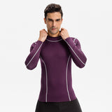 Moisture Wicking Shirts Men's Workout Long Sleeve High Elastic Tight Quick Drying Clothes Running Training Wear