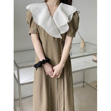 Kim Kardashian Marilyn Monroe Dress Summer French Style V-neck Dress Chiffon Dress