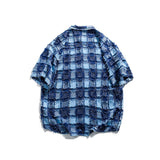 Men T Shitrs Plaid Top