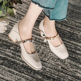 Nude Chunky Heel