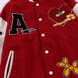 Letterman Jacket Outfit Senior Jackets Varsity Baseball Coat Men's Stand Collar Jacket Trendy Sports Jacket