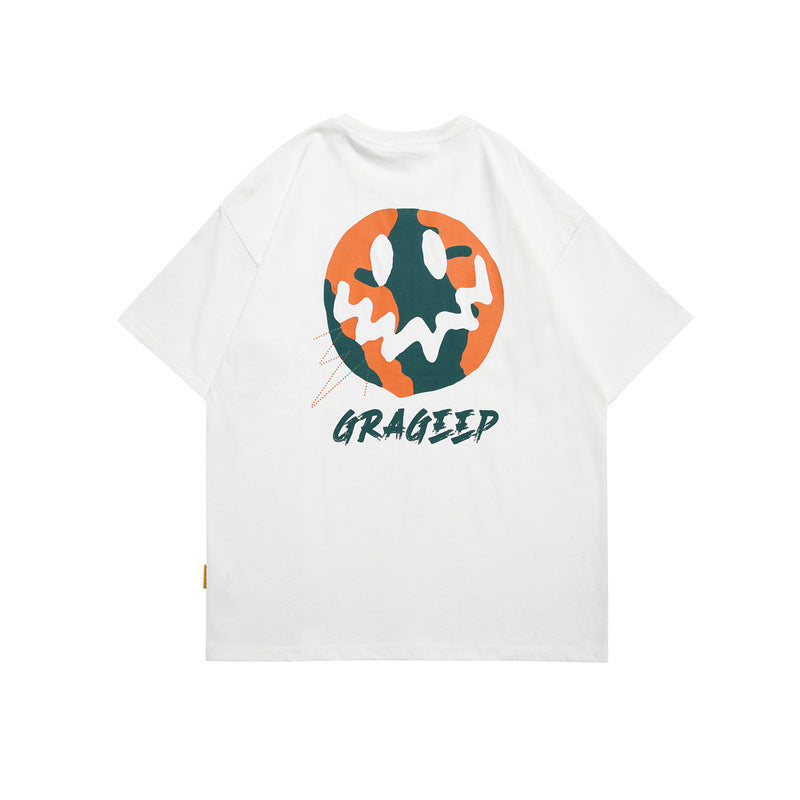 Man Summer T Shirt Printed Round Neck Half Sleeve