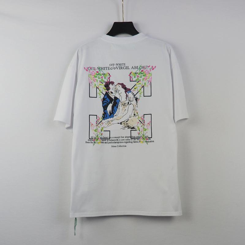 Off White T Shirt Ow. Off Cotton Round Neck Tshirt for Unisex  Owt