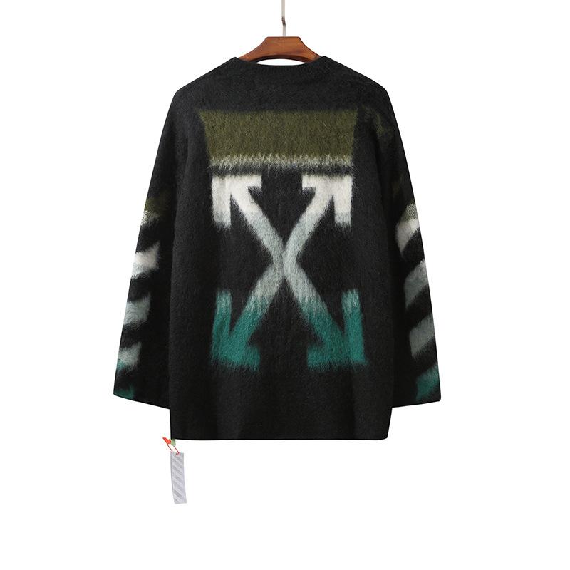 Off White Sweater Large Size Casual Arrow Men Owt Casual Fashionable