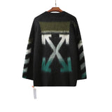 Off White Sweater Large Size Casual Arrow Men Owt Casual Fashionable
