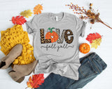 Halloween Costumes Love Fall Yall Pumpkin Printed round Neck T-shirt for Women