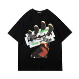 Men T Shirt Summer Casual Tops Creative Palm Print T-shirt Fashion Loose Half Sleeve