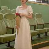 Women Cotton Core Dress White Dress Slim White Dress Skirt