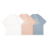 Shark Letter Print Short-Sleeve T-shirt Men's Summer Couple Wear Trendy Loose Tee