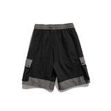 Summer Color Matching Pocket Shorts Men & Women Trendy Casual Five-Point Thin Breathable Beach Pants Drawstring Loose Track Pants