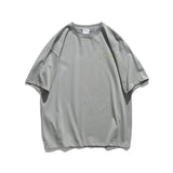 Letter Printed round Neck Short Sleeve T-shirt Men's Summer Hip Hop Loose Couple Half Sleeve
