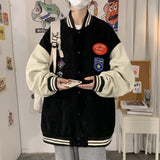 Letterman Jacket Outfit Senior Jackets Varsity Baseball Coat Autumn Baseball Uniform Men Baggy Coat