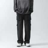 Men Cargo Pants Black Spring Loose Trendy Casual Pants Sports Trousers