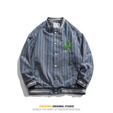 Varsity Jacket for Men Baseball Jackets Spring Autumn Retro Street Trendy Printed Stand Collar