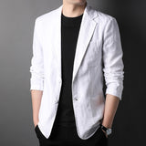 Men Linen Suits Spring and Autumn Linen Blazer