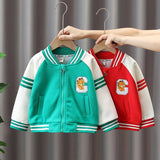 Toddler Girl Jackets Boys and Girls Coat Spring and Autumn Baseball Uniform