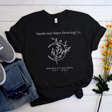 Halloween Costumes Sanderson Sisters Pumpkin Printed round Neck T-shirt for Women