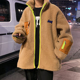 Men's Autumn Winter Coat Winter Men's Stand Collar Color Matching Cotton-Padded Coat