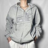 Skeleton Hoodie Skull Butterfly Cardigan Hoodie Street Zipper Sweater Women's Y2g Coat
