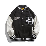 Letterman Jacket Outfit Senior Jackets Varsity Baseball Coat Men's and Women's Spring and Autumn Couple Jacket