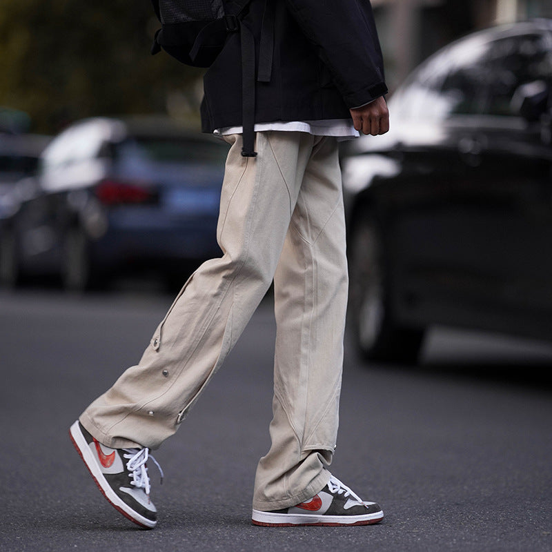 Men Cargo Pants Cargo Pants Men Spring and Autumn Straight Loose Casual Pants