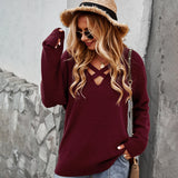 Beth Dutton Outfits Sweater Autumn and Winter Long Sleeve V-neck Sexy Jacket
