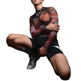 Transparent Shirt for Men See-through Tight Sexy and Personalized Top