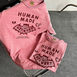 Human Made T-Shirt Slub Cotton Bat Pattern Couple Short Sleeve