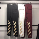 Off White Winter Pants Spring Casual Trousers for Men and Women