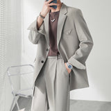 Seersucker Suit Loose-Fitting Casual Suit Coat
