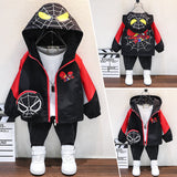 Toddler Boys Jackets Boys Spring and Autumn Coat Hooded Spider-Man Children