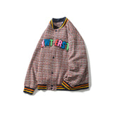 Letterman Jacket Outfit Senior Jackets Varsity Baseball Coat Autumn Contrast Color Coat Tide