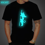 Back to the Future Costume Cartoon Pattern Luminous T-shirt Men's T-shirt