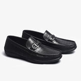 Loafers for Men Men Business Casual Leather Shoes Soft Leather Soft Bottom Lazybones' Shoes