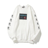 Shark Print Sweatshirts Spring and Autumn Thin round Neck Sweater Male and Female Large Size Youth Pullover Pure Cotton Top
