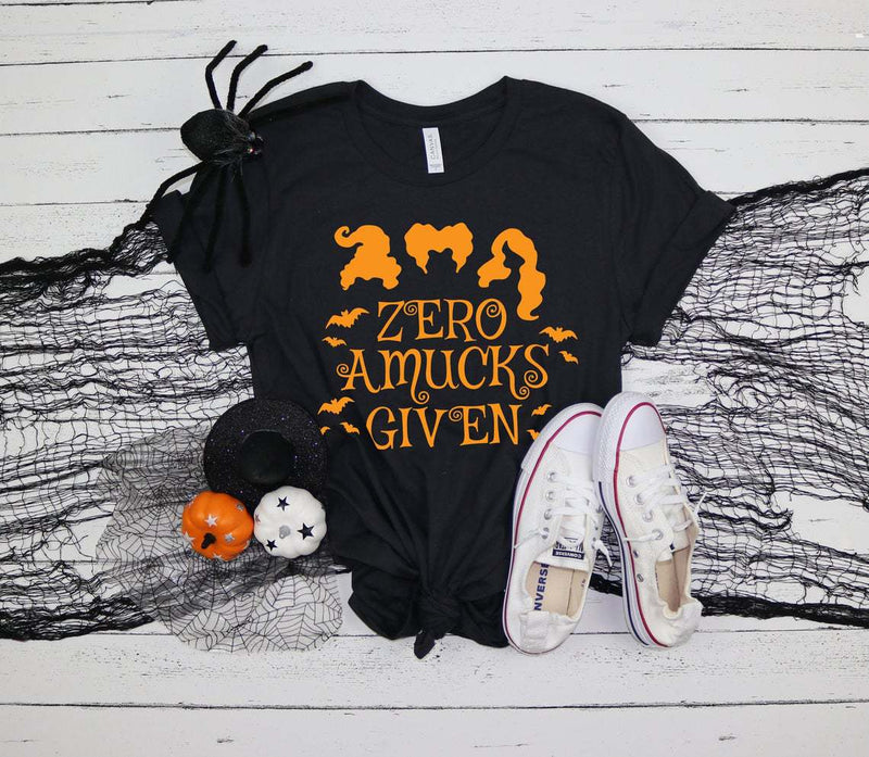 Halloween Costumes Zero Amuck Witch Pumpkin Print round Neck T-shirt for Women