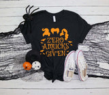 Halloween Costumes Zero Amuck Witch Pumpkin Print round Neck T-shirt for Women