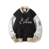 Letterman Jacket Outfit Senior Jackets Varsity Baseball Coat Retro Alphabet Jacket Men's Loose Casual