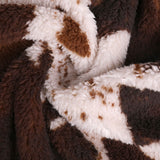 Women Dalmatian Coat Winter Cows Pattern Stand Collar Vest Plush Loose Casual