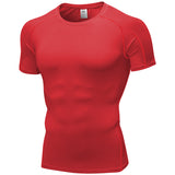 Moisture Wicking Shirts Men's Short Sleeve Fitness Sports Running Training Wear Stretch Quick Drying Clothes