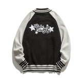 Man Fall Winter Outfis Autumn and Winter Baseball Uniform Sweater Men and Women Couple Lazy Casual Sweater Coat