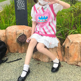 Pastel Gothic Lolita Harajuku Style Clothing Love Contrast Color Cake Sweater Vest