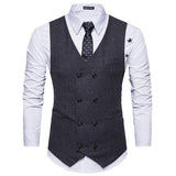 Tuxedo Vests Men Suit Spring/Summer Vest European Size Retro Casual Slim Fit Men