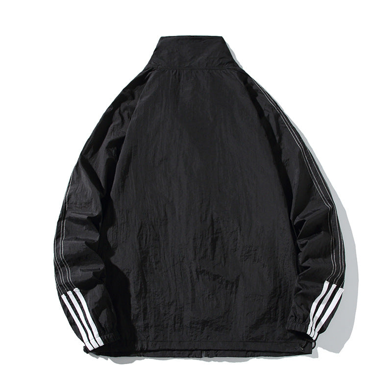 Varsity Jacket Summer Stand Collar Coat