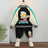 Toddler Boys Jackets Children 'S Clothing Boys' Ultraman Autumn Baseball Uniform Suit