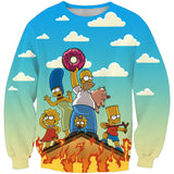 The Simpsons Sweatshirts Simpsons 3D Printed Crew Neck Sweatshirt