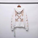 Off White Hoodie Printed Cotton Sweater Zipper Coat Owt Casual Fashionable