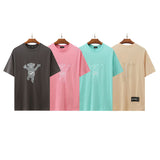 We11done T Shirt Summer Cute Bear Printed Loose Men's and Women's round Neck Short Sleeve Cotton Casual